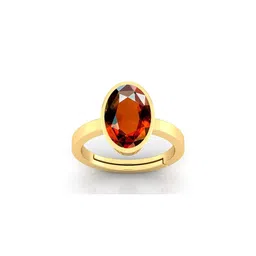 Pranjal Gems Unisex 10.25 Ratti Gomed & Hessonite Gemstone Adjustable Finger Ring-picture-15