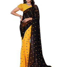 Moda Rapido Polka Dot Poly Georgette Saree-picture-37