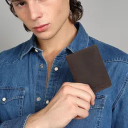 JUNGLER Slim Crunch Leather Matte Finish Vertical Wallet-picture-29