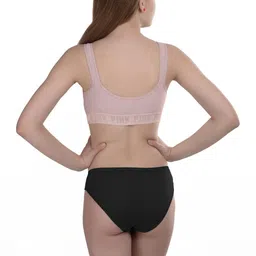 samvar Women Purple,Brown Cotton Bra Panty Set for Lingerie Set Undergarments Pack of 2 image 2