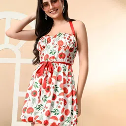 fuchsia PRETTY LOVING THING Floral Print Off-Shoulder Fit & Flare Dress image 5