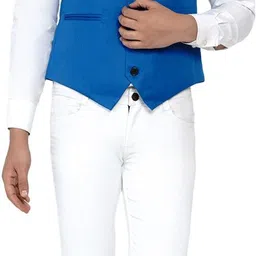 jihuzur Solid Men Waistcoat image 5