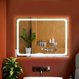 krelix Horizontal 18X24 inch Wall Mounting Mirror with Light Bathroom Mirror-picture-24