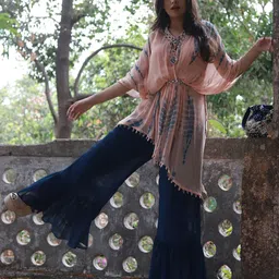 GloballyRonakRBafna Embellished Top With Palazzo Co-Ords-picture-34
