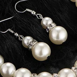 ISLANA Pearl White Alloy Jewellery Set image 5