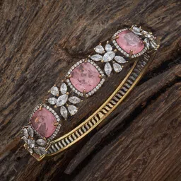 Kushal's Fashion Jewellery Victorian-Plated Zircon-Studded Bangle-picture-52