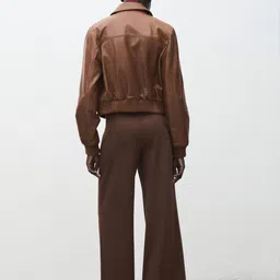 MANGO Women High Waist Wide Leg Trousers image 2