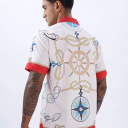 Vestirio Men Relaxed Fit Abstract Printed Cuban Collar Casual Shirt image 2