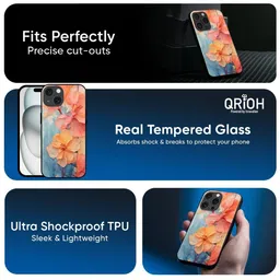 QRIOH Floral Printed iPhone 16 Pro Max Back Case Mobile Accessories image 5