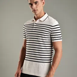 Tommy Hilfiger Men Striped Polo Collar Cotton T-shirt image 3