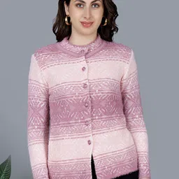 Chatanya Self Design Woollen Cardigan Sweater-picture-19