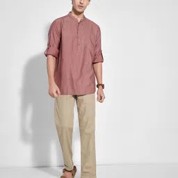 indus route by Pantaloons Men Thread Work Kurta image 3
