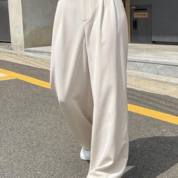 Next One Women Smart Straight Fit High-Rise Korean Pants-picture-45