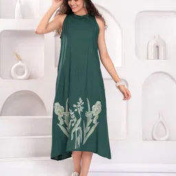 OH MI DIOS Women Printed A-Line Midi Dress-picture-10