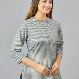 Anouk Rustic Women Mandarin Collar Cotton Top-picture-24