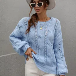 HERE&NOW Women Blue Sweaters-picture-31