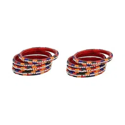 SOMIL Set Of 32 Artificial Stones Studded Ethnic Bangles image 3