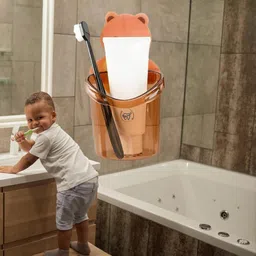 webdealz Pack of 1 Teddy Bear Tooth Brush Holder with Adhesive Sticker (No Drill) x1.411 Hook 1 image 2