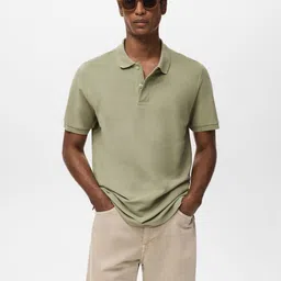 MANGO MAN Polo Collar Pure Cotton T-shirt-picture-31