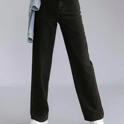 KASHIAN Women Comfort Straight Fit High-Rise Stretchable Cotton Jeans-image-97