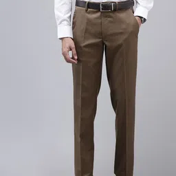 Van Heusen Men Textured Slim Fit Formal Trousers-picture-38
