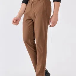 Espanshe Men Slim Fit Pleated Trousers-picture-36