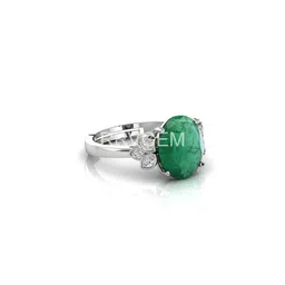 RRVGEM 3.50 KT Silver Plated Emerald Ring-picture-41