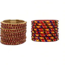 TRIOXY Multi Glass Artificial Stones & Beads Bangle-picture-24