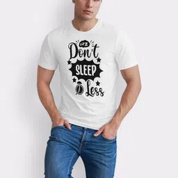 Seekbuylove Typography Printed Round Neck T-shirt image 5