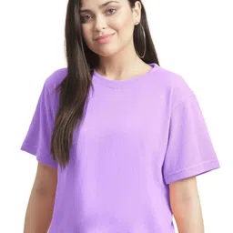 NOTWILD Women Drop-Shoulder Sleeves Cut Outs T-shirt-image-90