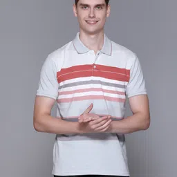 SANE ORIGINALS Men Striped Polo Collar T-shirt-picture-10