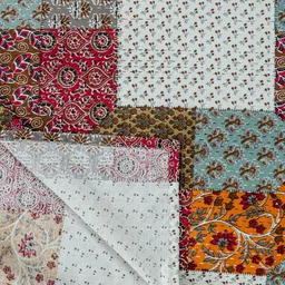 fingercraft White & Green Geometric 180TC Cotton Double King Bedsheet Set 2.50 m x 2.25 m image 5