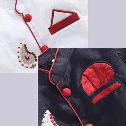 Covetus Kids-Boys Art Silk Solid Kurta Sets image 2