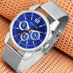 JUST LIKE Unisex Pack of 2 Bracelet Style Straps Analogue Watch NEW BLUE AOODI image 4