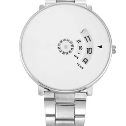 JUST LIKE Unisex Dial & Bracelet Style Straps Analogue Watch paidu white-picture-37