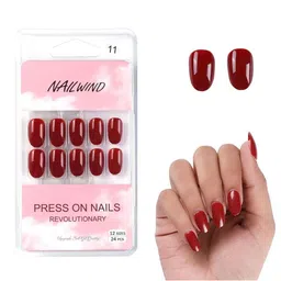 NAILWIND Set Of 24 Press On Nails - Red - V-11 image 5