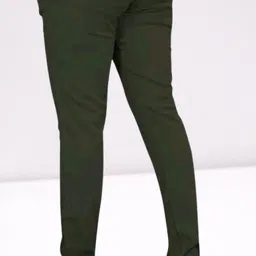 civirasttyle Men Slim Fit Green Linen Blend Trousers image 4