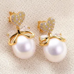 Vembley Heart Shaped Drop Earrings image 3