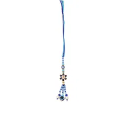 Sangria Evil Eye Beaded Bhaiya Bhabhi Rakhi With Roli Chawal Chandan & Mishri image 2