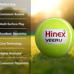 hinex all stars Professional cricket tennis balls - pack of 3 yellow Cricket Tennis Ball image 2