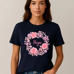 Anikmart Typography Printed Round Neck Pure Cotton T-shirt-picture-26