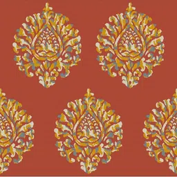 Trance Home Linen Red Ethnic Motifs 200 TC Cotton Single Bedsheet Set 1.52m x 2.54m image 3