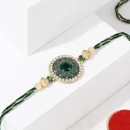IGP Thread Semi Precious Stone Rakhi image 3