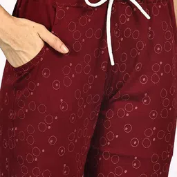 VANYA Women Typography Printed Round Neck Regular Night suit image 5