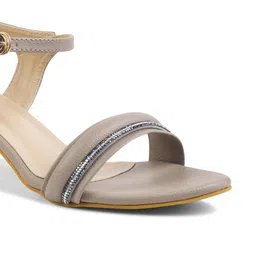 CORSICA Synthetic Patent Khaki Heels image 4