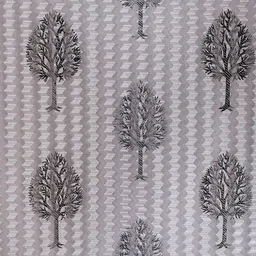 Myntra Elegant Homes Grey & Off White Set of 2 Floral Sheer Door Curtain image 2