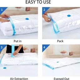 nimyank 5Pack Vacuum Compression Storage Bags With Pump,Space Saver Sealer Bag NI594 Travel Storage Vacuum Bags-picture-22