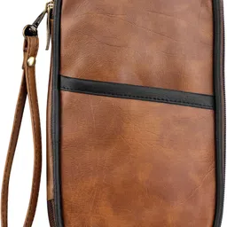 hvh world Men & Women Travel Tan, Black Artificial Leather Wallet image 1