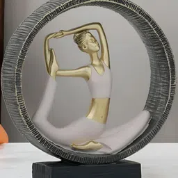 Royaloak Gold-Toned & Black Naukasana Yoga Figurine Showpiece-image-71