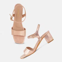 DressBerry Women Open Toe Block Heel Sandals with Buckles image 5